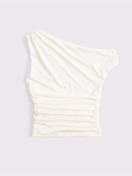 Abercrombie & Fitch Tops - Abercrombie & Fitch Asymmetrical Draped Top- Cream